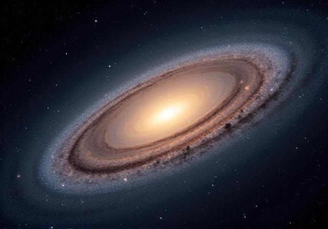 The Andromeda Galaxy captured in full color, showing dust lanes and its bright core.