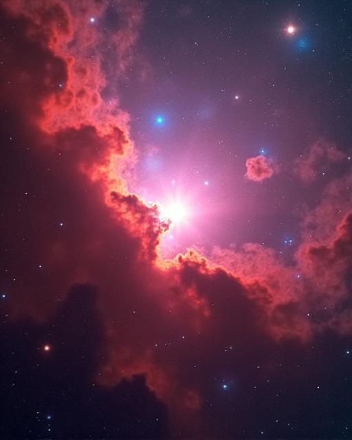 The vibrant pinks and purples of the Orion Nebula.