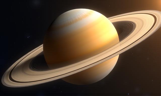A clear view of the planet Saturn and its magnificent rings.